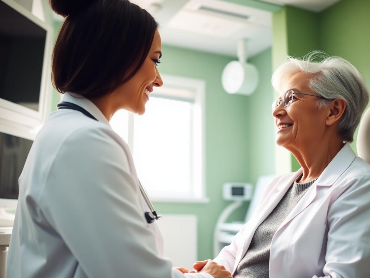 Amable clínica de MedSurg Urgent Care atendiendo a un paciente